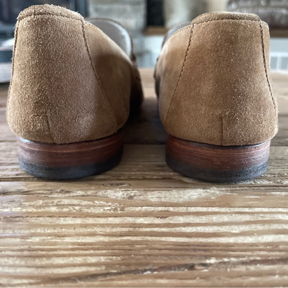 Men’s Lucchese Tan Suede Loafers Slip-Ons